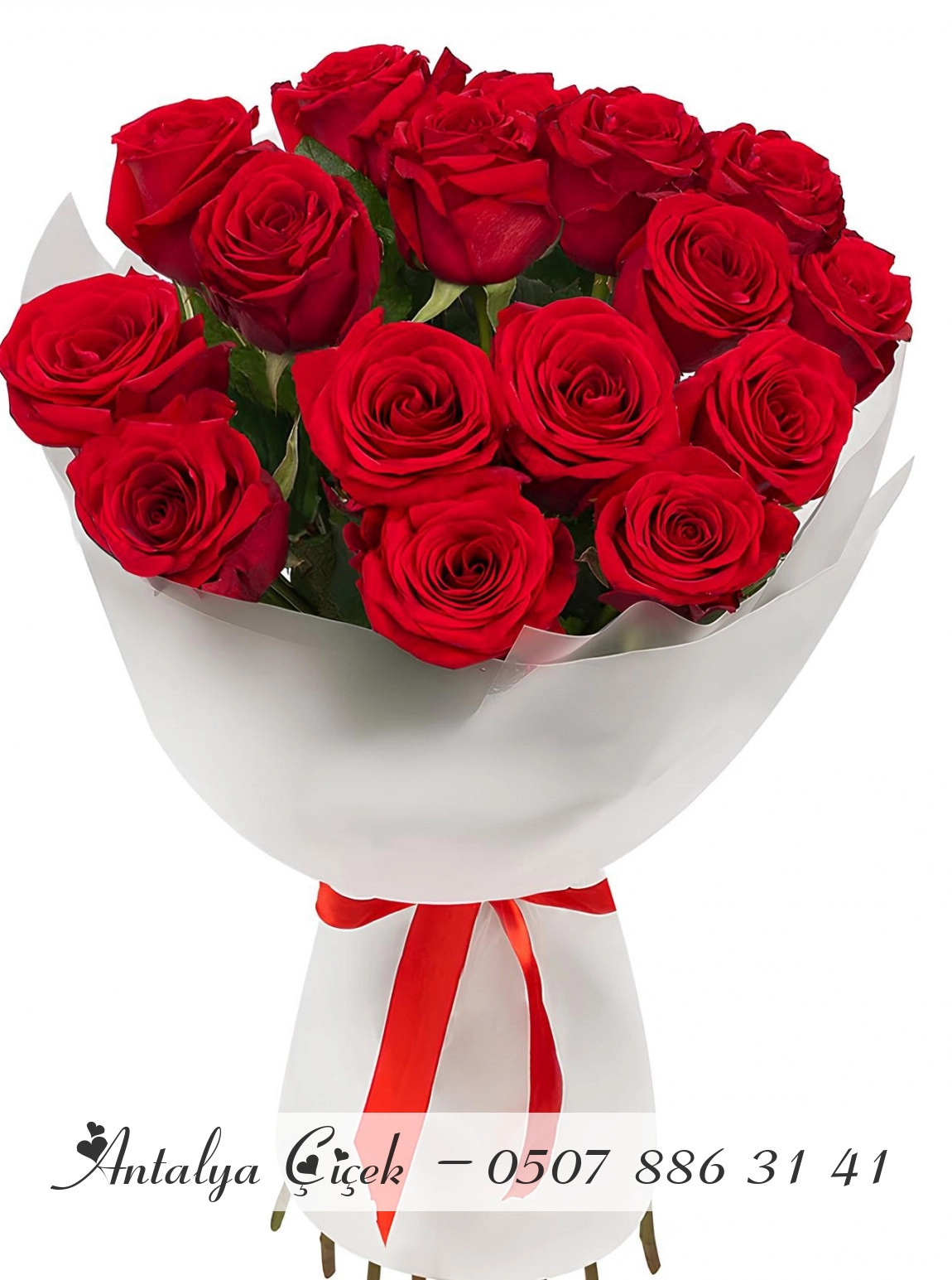 15 Adet Büyük Gül Buketi