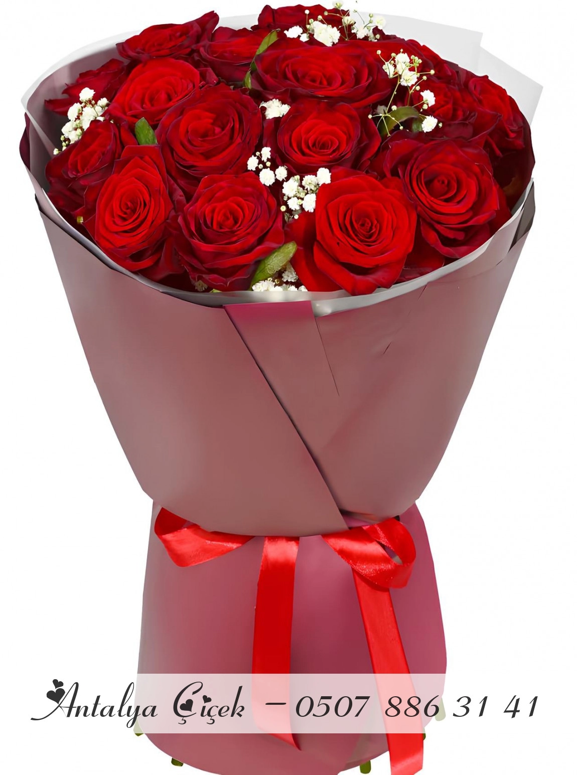 17 Kırmızı Gül Buketi