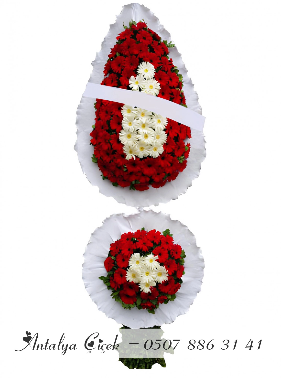 2 Katlı Düğün Çiçeği Çelenk