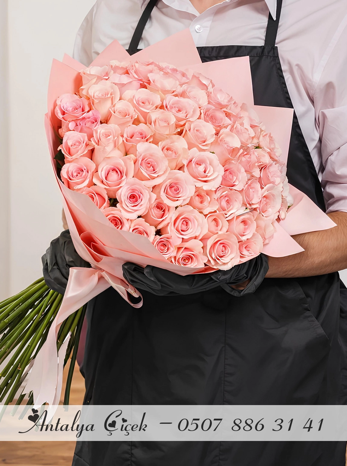 40 Tane Pembe Gül Buketi
