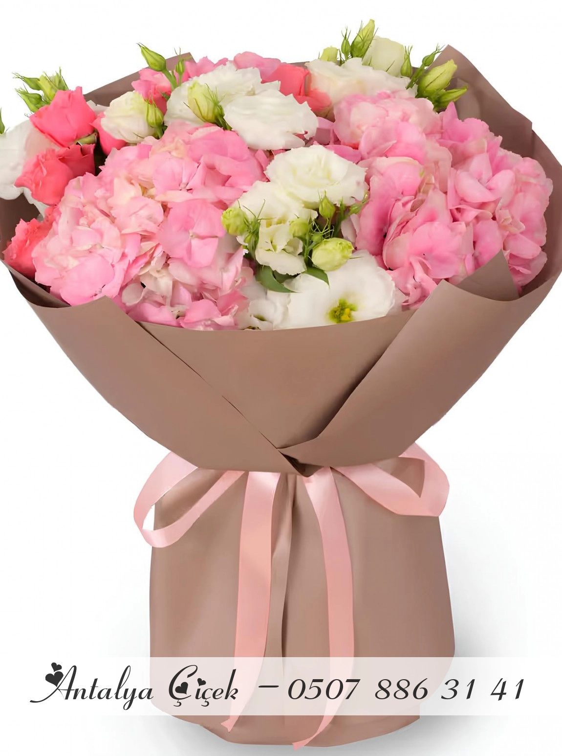 Ortanca ve Pembe Buket