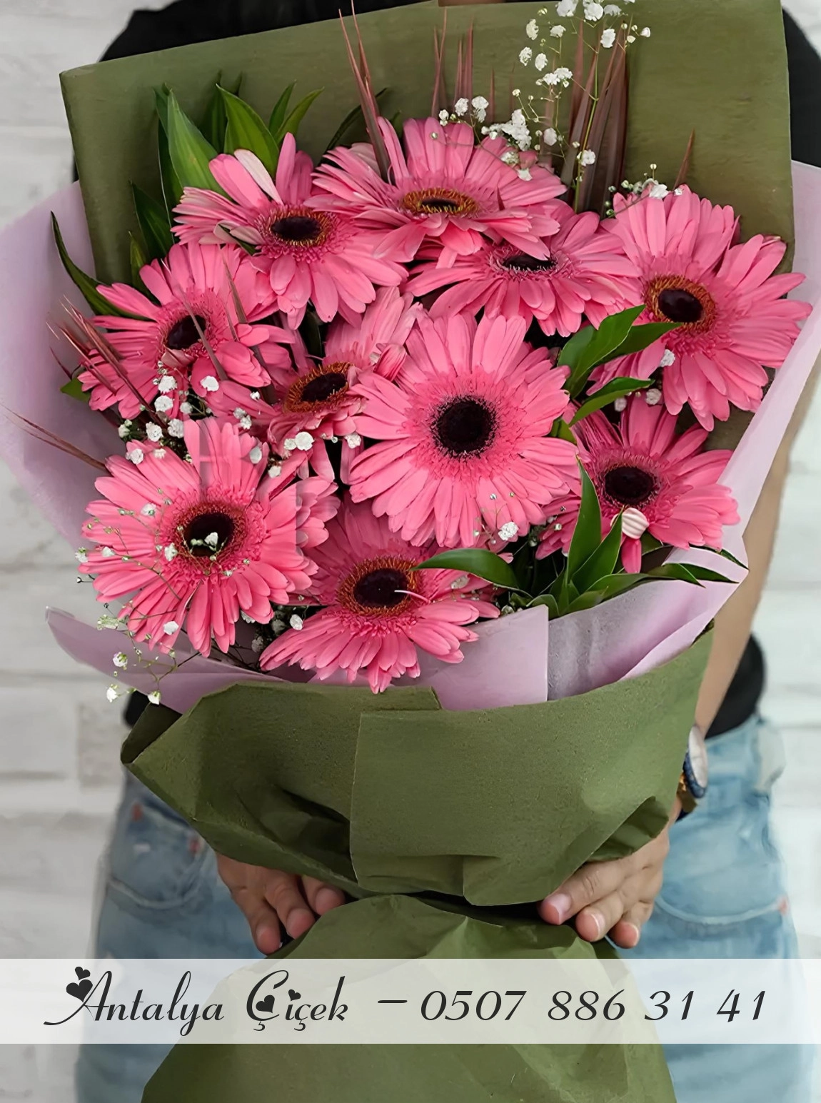 Pembe Gerbera Buketi