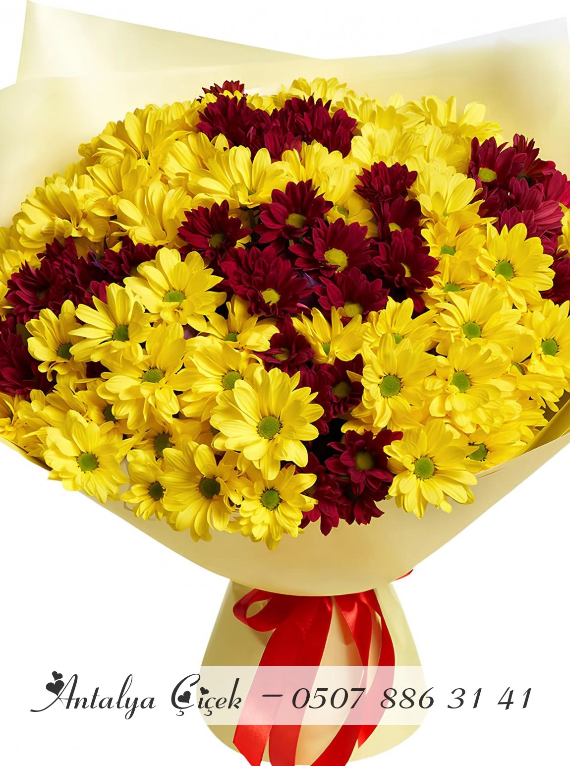 Sarı ve Kırmızı Buket