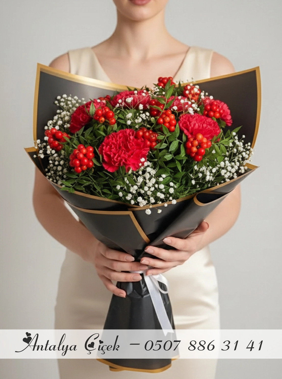 Siyah Kağıtta Kokina Buketi