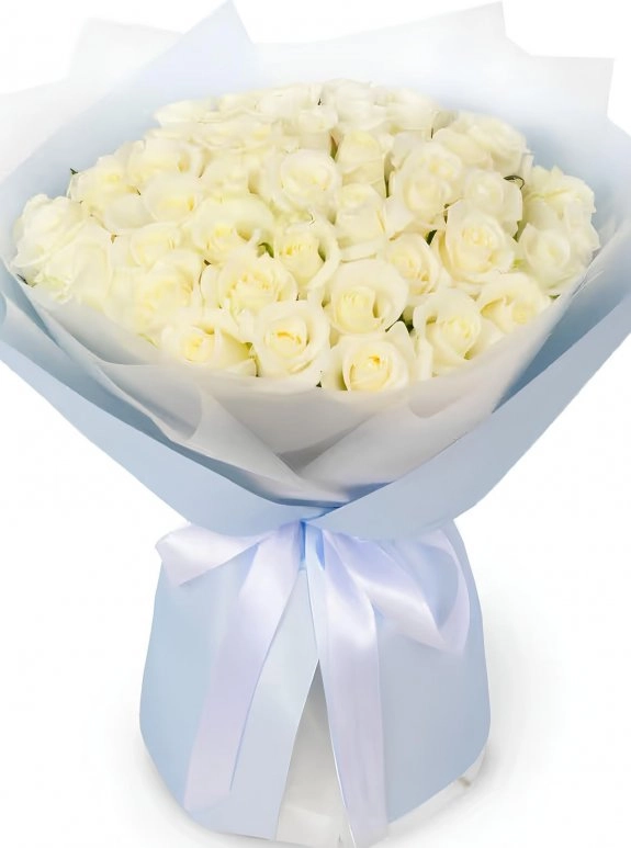 51 Adet Beyaz Gül Buketi