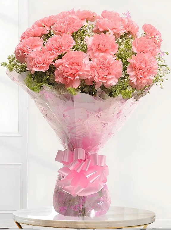 Büyük Boy Pembe Karanfil Buketi