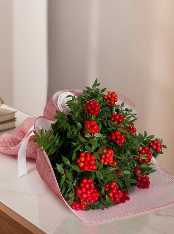 Kırmızı Kokina Buketi