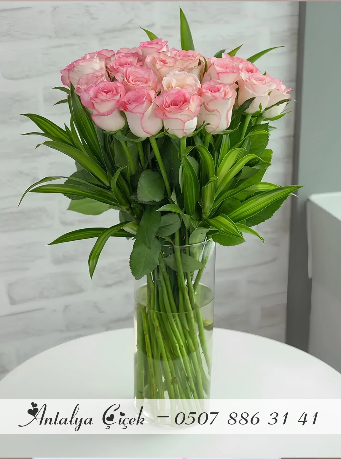 Vazoda 20 Pembe Gül